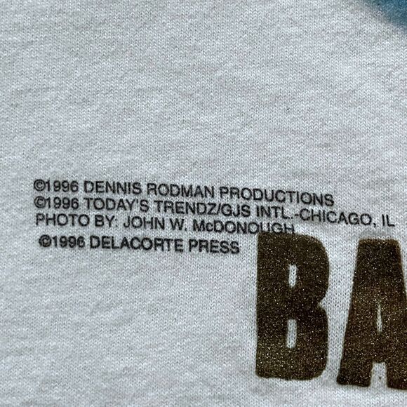 VTG '96 Mens Medium Dennis Rodman Bad as I Wanna Be Promo Long Sleeve T-Shirt - Picture 4 of 8